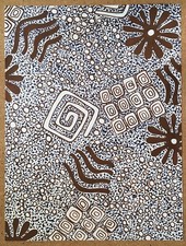 Gouache Originale Projet Décoration Ameublement Tissu Papier Peint Abstrait XXe