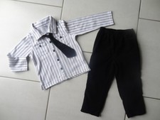 ENSEMBLE 3 PIECES habillé chemise cravate pantalon  "PLUS"  23 mois TBE