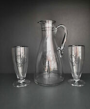 Rare ensemble tête à tête 2 verres 1 carafe - signé Jean Luce Art Déco vers 1920