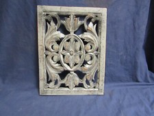 panneau boiserie patine blanc gris decoration sculpture 