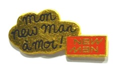 PINS VETEMENT MODE MON NEW MAN A MOI JEANS PANTALON METAL EPAIS