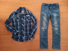 CHEMISE CREEKS + JEANS IKKS TAILLE 10/12 ANS