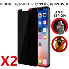 Vitre anti espion Protection VERRE TREMPE iPhone 7 8 X XS XR 11 12 14 13 Pro Max