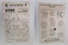 CIRQUE NAPOLEON RANCY 1960 GRENOBLE AFFICHE BOMBE ATOX SICO DESSINS JEAN BRIAN