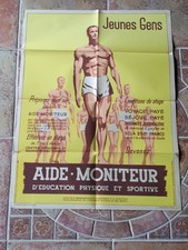 AFFICHE BREVET D'AIDE MONITEUR 1947 vente à l'étranger possible