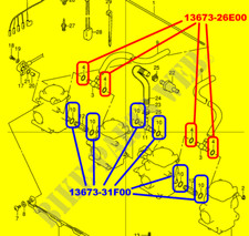 4x 13673-26E00 and 6x 13673-31F00 o ring kit for suzuki bandit