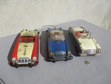 ancien jouet 3 voiture en tole 35 cm pour piece ou restauration
