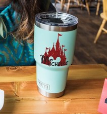 Glitter Disneyland Custom Name Macbook Laptop Car Yeti Vinyl Decal Sticker 158
