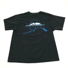Alaska Permafrost Chemise Taille L Adulte Noir Manche Courte T-Shirt Double Face