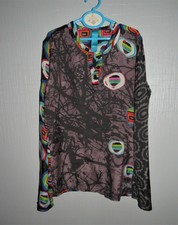 ANS14 ~ 11-12 ans DESIGUAL ~ Superbe blouse tunique imprimée colorée Fille ~