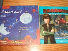 2 LIVRES CARTONNES " DRAGONS" ET "BONNE NUIT"