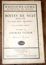 boites de nuit quick-step de la comédie musicale Broadway partition orchestre