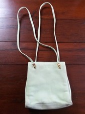 ESCAPADE sac cuir velouté ou nubuck vert pâle pastel / green woman purse bag