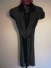 Smart Noir/Blanc Geo Motif Fleuri Robe, bureau Occasion 10