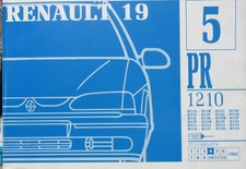 1989  1992 RENAULT R 19 CATALOGUE DE PIECES DETACHEES PR 1210  R19   