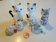 lot de 5 Chats / chatons  porcelaine.. voir photos