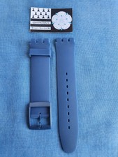 Swatch Bracelet remplacement Bleu F Silicon Caoutchouc 19 mm 22 mm Chrono Irony 