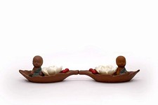 Porcelaine Bâton Encens Lotus Feuille Petit Moine Support Pour Décor Maison De 2