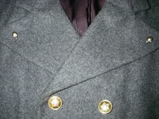 ANTONY MORATO caban t.48 gris grey tête de mort skull gold buttons armée rouge