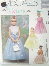 3537 PATRON" McCALL'S 3 CREATIONS ROBE & VESTE DE PRINCESSE CEREMONIE 3 AU 8 ANS