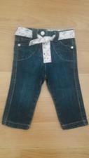 JEAN FILLE 12 MOIS TAPE A L' OEIL BLEU CEINTURE TISSU EXCELLENT ETAT