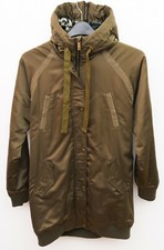 Maison Scotch M 2 Parka Capuche Veste Femmes Kaki Manteau Faux Fourrure Doublure