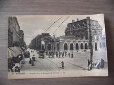  ROUBAIX 59-cpa animee + CALECHE- GRANDE RUE ET BANQUE DE FRANCE 