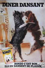 PUBLICITÉ 1980 BONZO ALIMENTATION POUR CHIEN DINER DANSANT - ADVERTISING