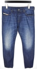 Diesel Buster Regular Slim-Tapered 0838B Hommes Jeans W34/L34 Délavé Moustaches