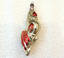 Vintage URSS verre russe ornement de Noël Noël sapin décoration coq