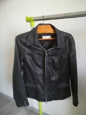 Blouson femme Cuir Agneau Nappa noir - Taille 42