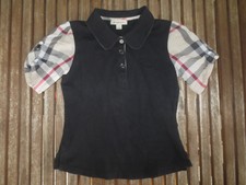 Polo BURBERRY noir Tartan shirt enfant fille 8 ans 8 years 128 cm
