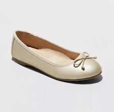 Cat & Jack American Girls Stacy Ballet Flats Gold Size 5