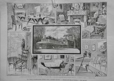 1895 UI ALEXANDRE DUMAS FILS VILLA MARLY LE ROI CHAMBRE VERANDA CABINET BILLARD