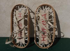 RARE RAQUETTE PATIN NEIGE SKI HIVERNA ANCIEN VINTAGE DECORATION CHALET MONTAGNE