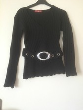 Pull noir Glimpse col en forme de V Taille 38