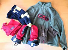 LOT NEIGE SKI FROID ENFANT 8 ANS MOUFLES LUNETTES VUARNET POLAIRE CHAUSSETTES