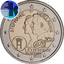 ek // 2 euro Luxembourg 2022 10 ans Mariage