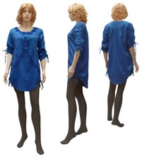 Robe de Soirée / tunique BLEU COTON Taille 36 38