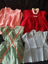 Lot - 3 robes et 1 jupe enfant bébé vintage 50's - 60's