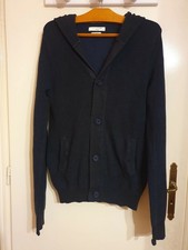 Veste homme pur coton bleu marine avec capuche celio clubs, Taille S, TB état