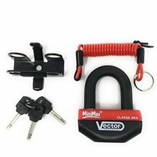 ANTIVOL CLASSE SRA HOMOLOGUE BLOQUE DISQUE MOTO VECTOR MINIMAX + CORDON