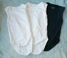 lot de 3 body marcel blanc bleu marine Zeeman 74/80, 9/12mois