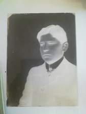 D116 négatif photo plaque verre circa 1900 Portrait buste jeune homme