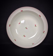 Grand plat ovale creux décor floral probablement Sarreguemines Digoin France