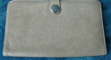 PORTEFEUILLE COMPAGNON TEXIER CUIR BEIGE FONCE BON ETAT GENERAL MADE IN FRANCE