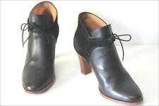 SEZANE Bottines Boots Bi matière Tout Cuir Lacets T 41 TBE