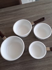 Serie Arcopal 4 Casserole en céramique Vintage arcoflam blanche Vintage 