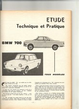 RTA REVUE TECHNIQUE - 1964 / BMW 700 + SERVO FREIN GIRLING + SALON AUTO PARIS