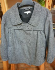 jolie VESTE FEMME COURTE,COLORIS GRIS CHINE, Marque MIM,taille 36,TBE